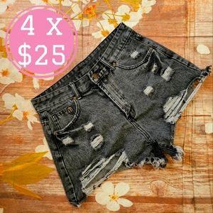 Shein distressed high waist denim Shorts